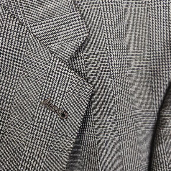 Vintage Burberrys Mens Wool 2 Button Vented Back Sport Coat Blazer Size 44XL - Picture 6 of 11